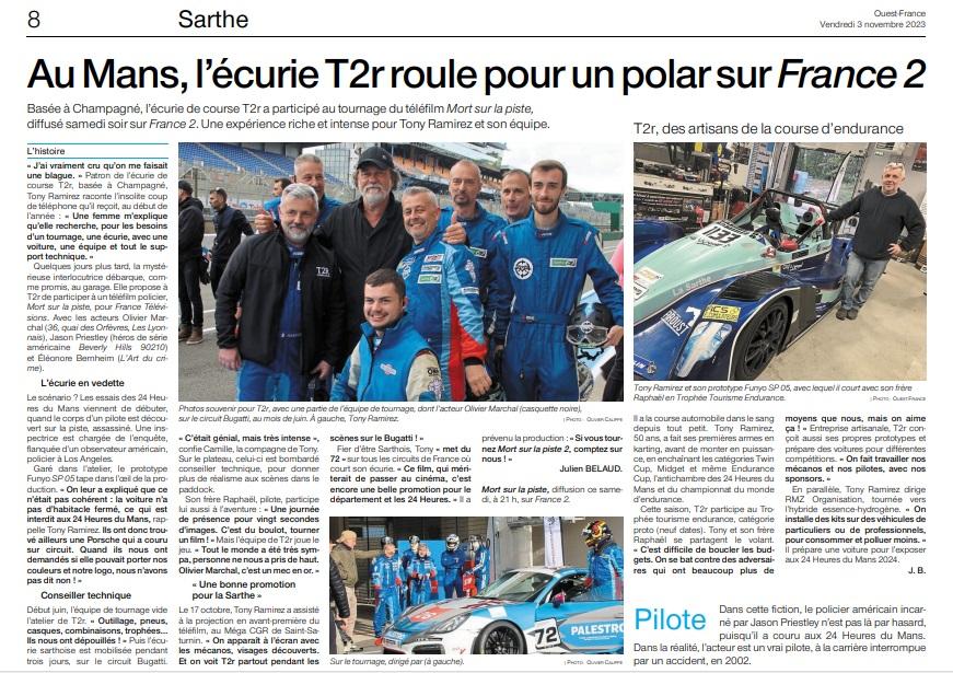 Article ouest france 03 novembre 2023